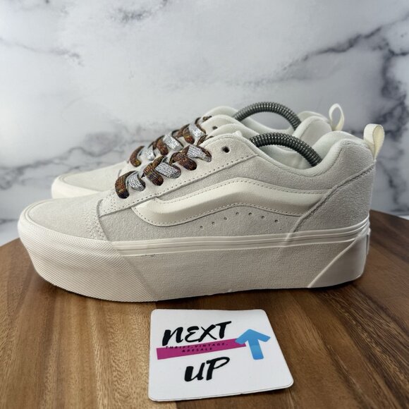 Vans Knu Skool Stack Women’s Size 8 White Platform Chunky Casual Sneakers NEW - Picture 1 of 9